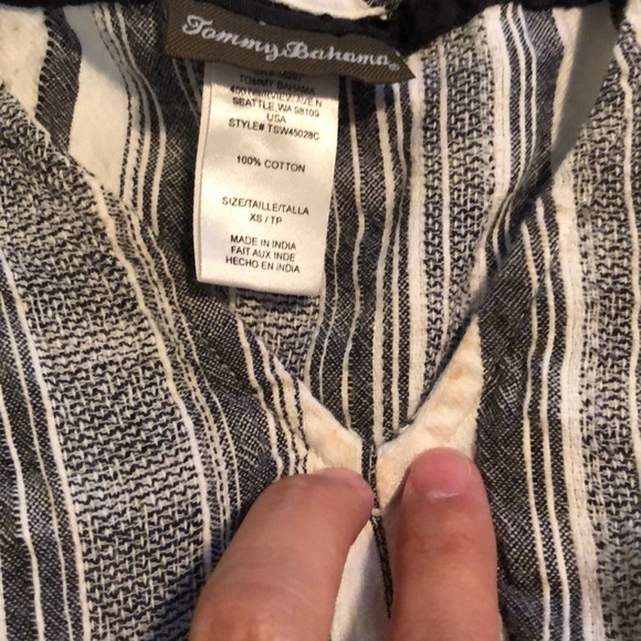 Tommy Bahama black/white striped v-neck dress XS - Picture 8 of 8